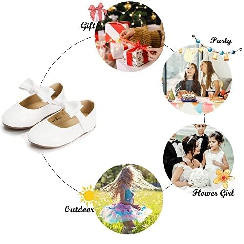 Felix & Flora Toddler Flower Girl Dress Shoes - Girl Ballet Flats Party School Shoes Wedding