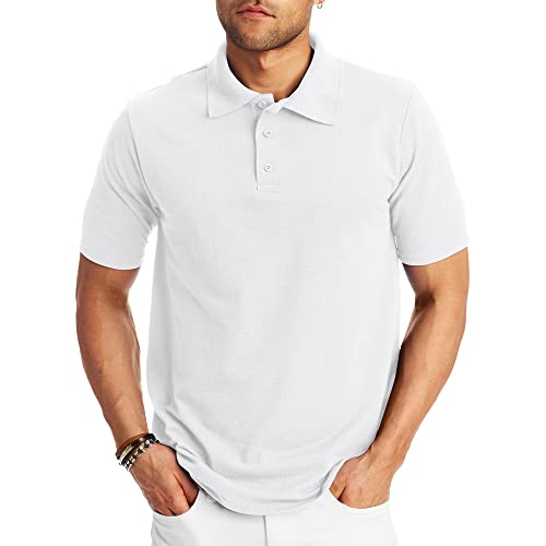 Amazon Hanes Men’s X-Temp Short Sleeve Polo Shirt, Midweight Men's Shirt