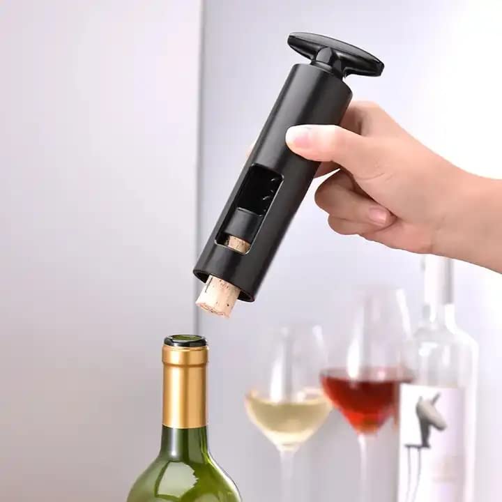 Wine Bottle Opener Set - Effortless Manual Corkscrew with Foil Cutter, Vacuum Stopper, Wine Aerator Pourer, and ABS Bottle Seal - ABS Bottle Opener for Bars, Restaurants, Homes, Kitchens