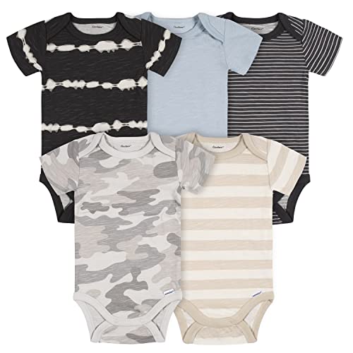 Amazon Gerber baby-boys 5-pack Short Sleeve Variety Onesies Bodysuits