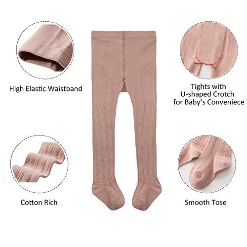 Zando Infant Soft Tights Toddler Seamless Leggings Tights for Baby Girls Winter Knit Warm Newborn Pants Stockings