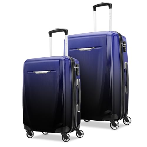 Samsonite Winfield 3 DLX Hardside Expandable Luggage with Spinners, Royal Blue Ombre, 2PC Set (CO/MED)