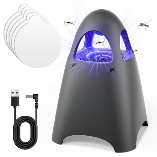 Amazon Fruit Fly Traps for Indoors, Bug Zapper Indoor, Home Gnat Traps House, 5 Sticky Glue Boards, Effective gnat Traps for House Indoor (Black)