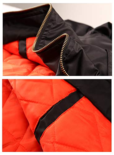 TACVASEN Men's Jackets-Windproof Bomber Jacket Full Zip Winter Warm Padded Coats Outwear