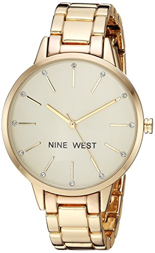 Nine West Women's Crystal Accented Bracelet Watch