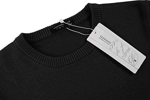 COOFANDY Men's Crew Neck Sweater Slim Fit Lightweight Sweatshirts Knitted Pullover for Casual Or Dressy Wear