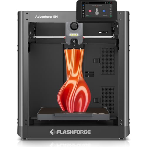 Amazon FLASHFORGE AD5M 3D Printer Fully Auto Calibration Print with 1-Click Max 600mm/s Speed, All-Metal CoreXY Structure Precise Printing, Easy-Maintenance Quick-Swap Nozzle, Print Size 220x220x220mm
