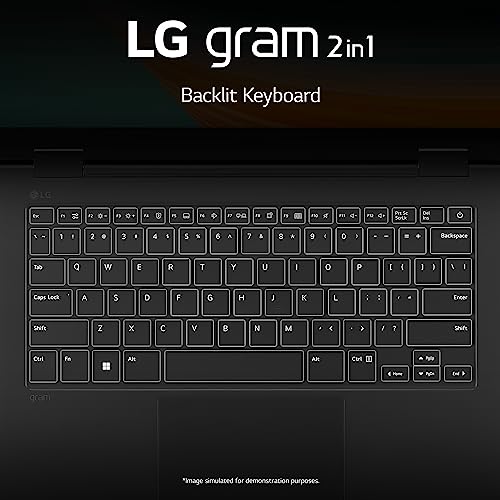 LG gram 2in1 16-Inch Lightweight Laptop 13th Gen Intel Core Processor i7-1360P Windows 11 Home 32GB RAM 1TB SSD - Black
