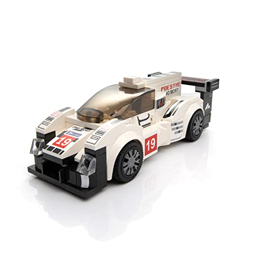 Racing Car Building Block Set. Racing Car Building Blocks for Kids and Adults (White F1)