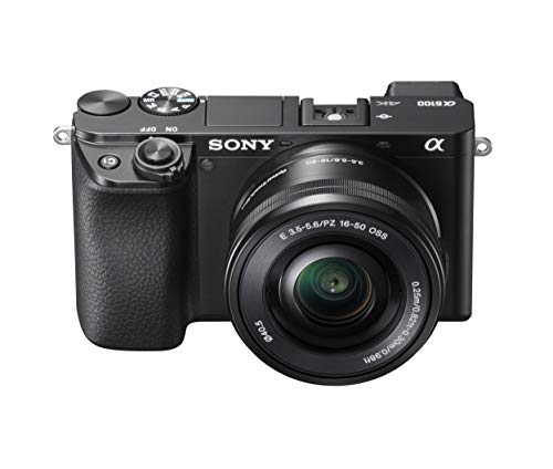 Sony Alpha A6100 Mirrorless Camera with 16-50mm Zoom Lens, Black (ILCE6100L/B)