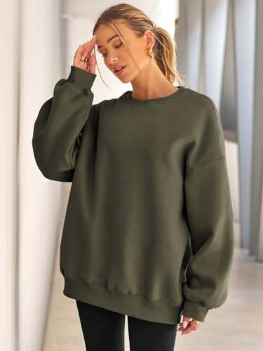 EFAN Womens Oversized Sweatshirts Hoodies Fleece Crew Neck Pullover Sweaters Casual Comfy Fall Fashion Outfits Clothes 2023