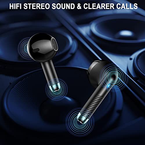 Amazon Wireless Earbuds, Bluetooth 5.4 Ear Buds LED Power Display Headphones Bass Stereo, Bluetooth Earbuds in-Ear Noise Cancelling Mic, 40H Playback Mini Case IP7 Waterproof Sports Earphones for Android iOS