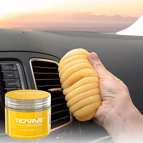 TICARVE Car Cleaning Gel Car Detailing Putty Car Cleaning Putty Gel Auto Detailing Tools Car Interior Cleaner Car Cleaning Kits Cleaning Slime Keyboard Cleaner Yellow
