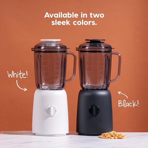 IRIS USA 3-Speed High-Power Professional-grade Countertop & Kitchen Blender - 50 oz Tritan Jar, Titanium-Coated Stainless Steel -Blades, Charcoal Black -for Smoothies, Frozen Drinks, Protein Shakes