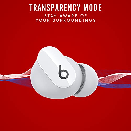 Amazon Beats Studio Buds - True Wireless Noise Cancelling Earbuds - Compatible with Apple & Android, Built-in Microphone, IPX4 Rating, Sweat Resistant Earphones, Class 1 Bluetooth Headphones - White