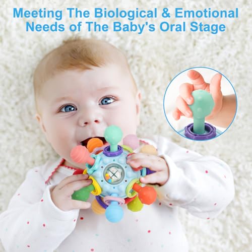 TOHIBEE Baby Montessori Sensory Toys for 0-6 6-12 Months, Food Grade Teething Toys for Babies 0 3 6 9 12 18 Months, Newborn Infant Learning Developmental Toys Gifts for 1 2 Year Old Boys Girls