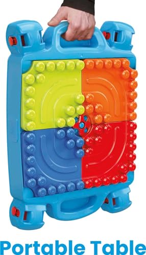 MEGA BLOKS First Builders Toddler Blocks Toy Set, Build ‘n Learn Activity Table with 30 Pieces and Storage, Blue, Ages 1+ Years (Amazon Exclusive)