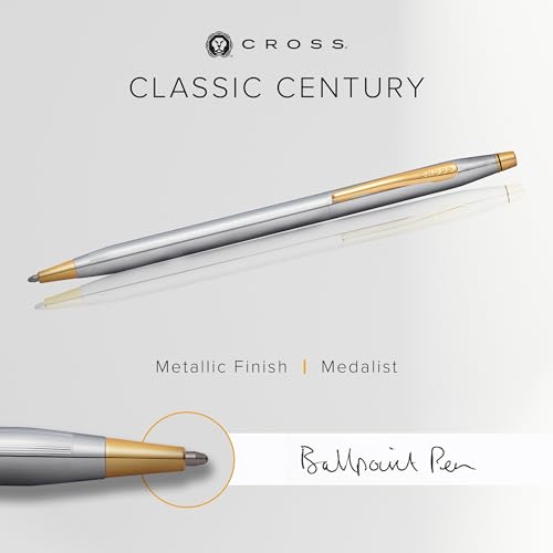 Amazon Cross Classic Century Refillable Ballpoint Pen Presented in a Luxury Gift Box - Medium Point, Black Ink, Medalist