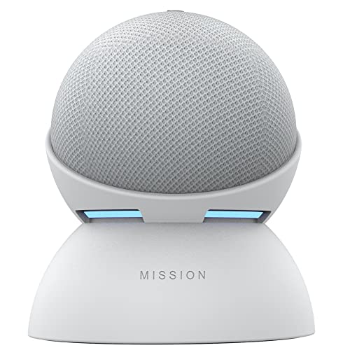 Amazon Echo Dot (5th Gen) Glacier White with Battery Base