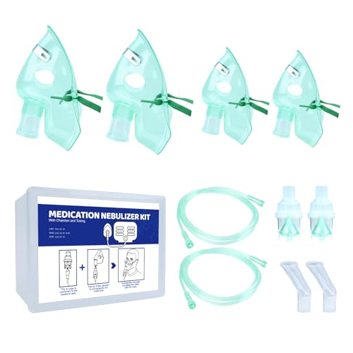Amazon Nebulizer Replacement Kit for Adults and Kids – Includes Nebulizer Mask and Tubing – with Large PP Storage Box