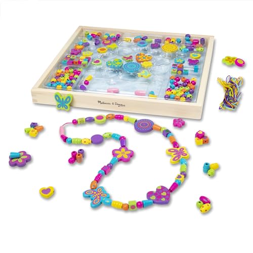 Melissa & Doug Created by Me! Bead Bouquet Deluxe Wooden Bead Set With 220+ Beads for Jewelry-Making, for 4+ years