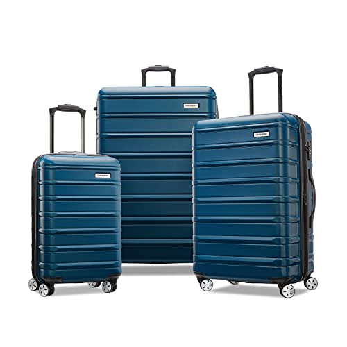 Amazon Samsonite Omni 2 Hardside Expandable Luggage with Spinner Wheels, 3-Piece Set (19/24/28), Lagoon Blue
