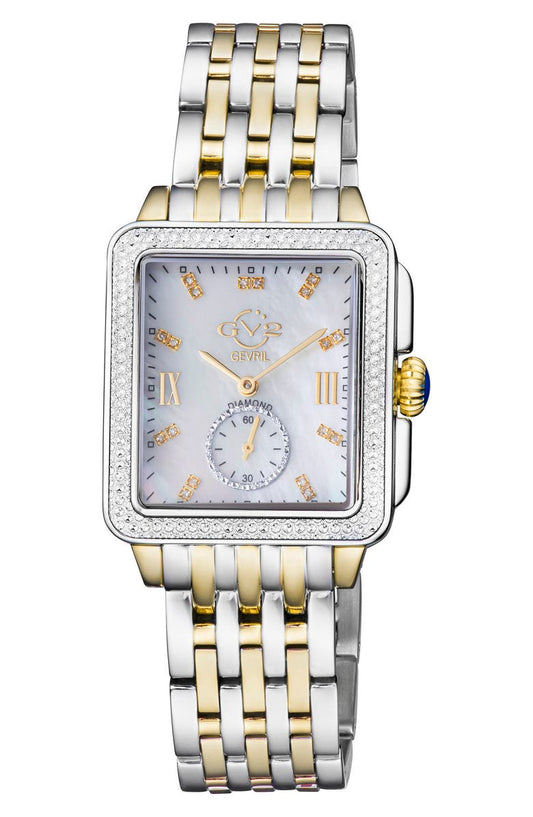 GV2 Women's Bari Mother of Pearl Diamond Bracelet Watch, 34mm x 30mm