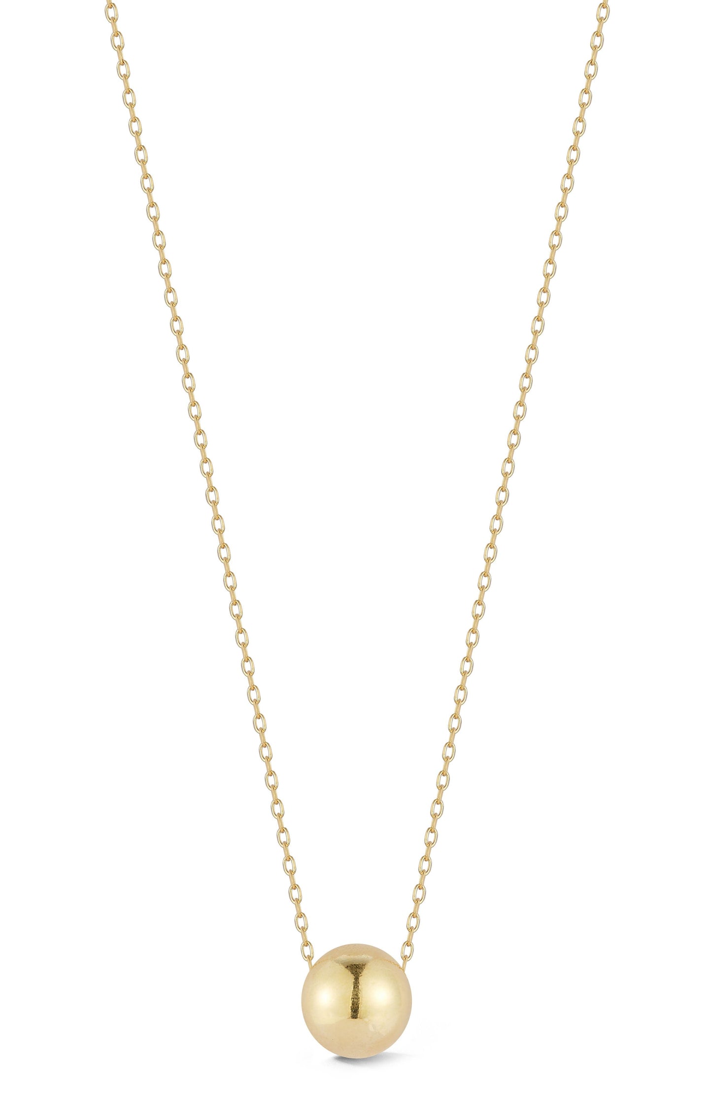 Ember Fine Jewelry 14K Yellow Gold Ball Pendant Necklace, Main, color, GOLD