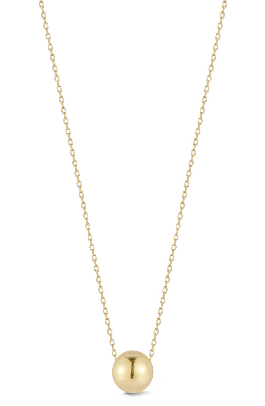 Ember Fine Jewelry 14K Yellow Gold Ball Pendant Necklace, Main, color, GOLD