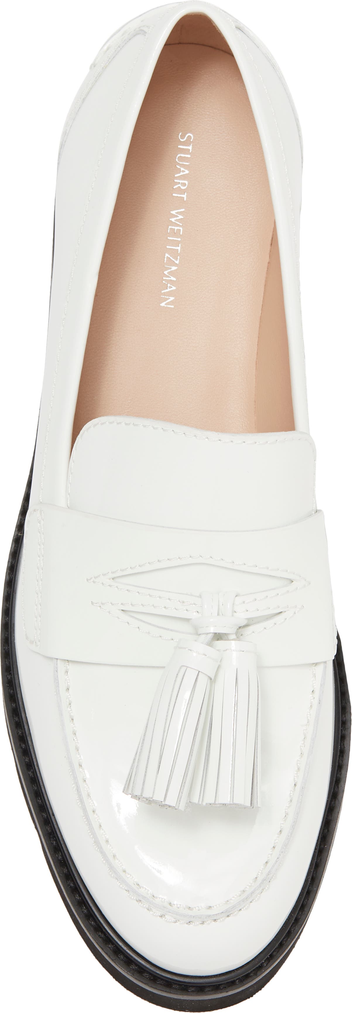 STUART WEITZMAN Adrina Tassel Loafer, Alternate, color, WHITE.