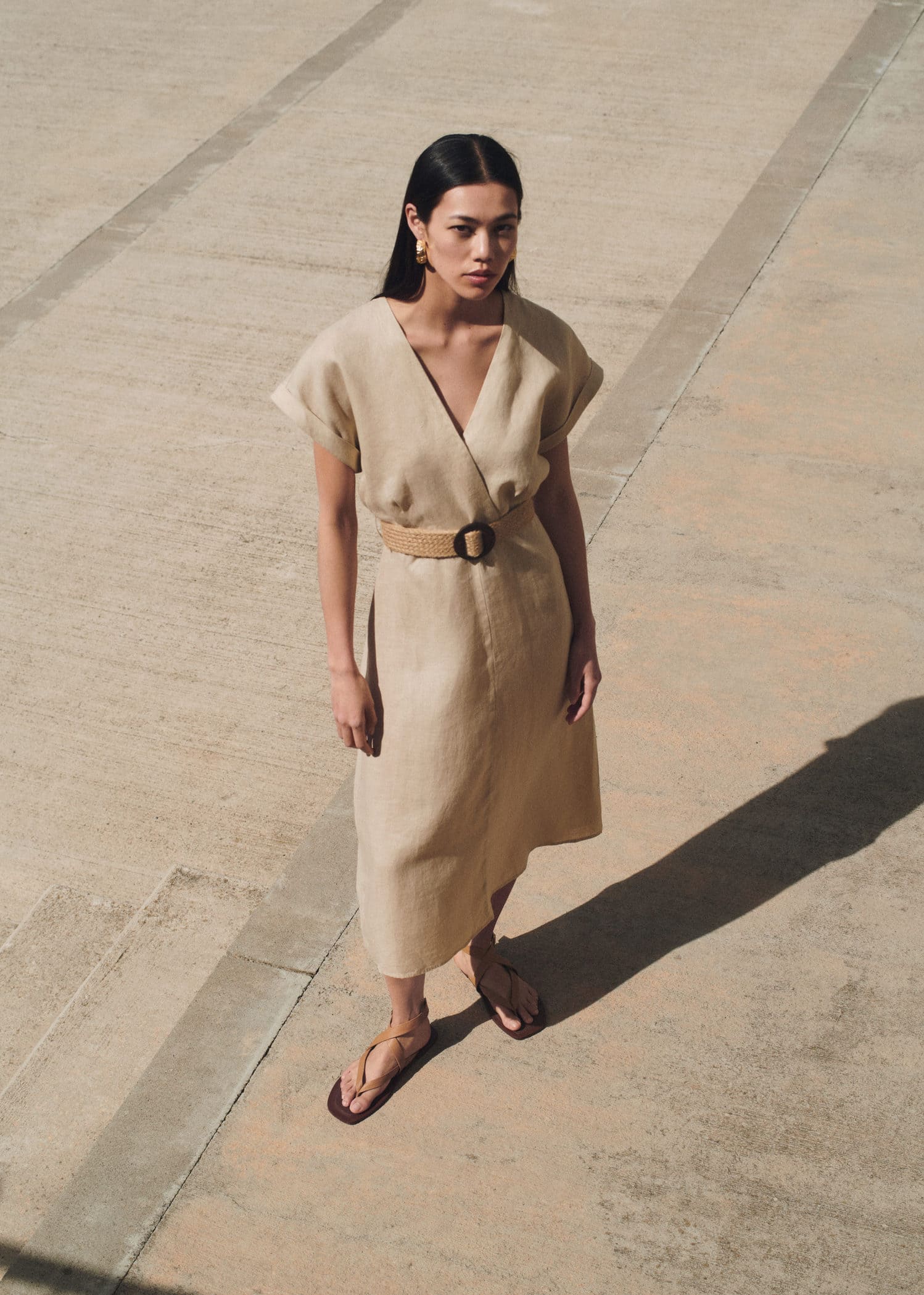 Belt linen dress - Details of the article 6