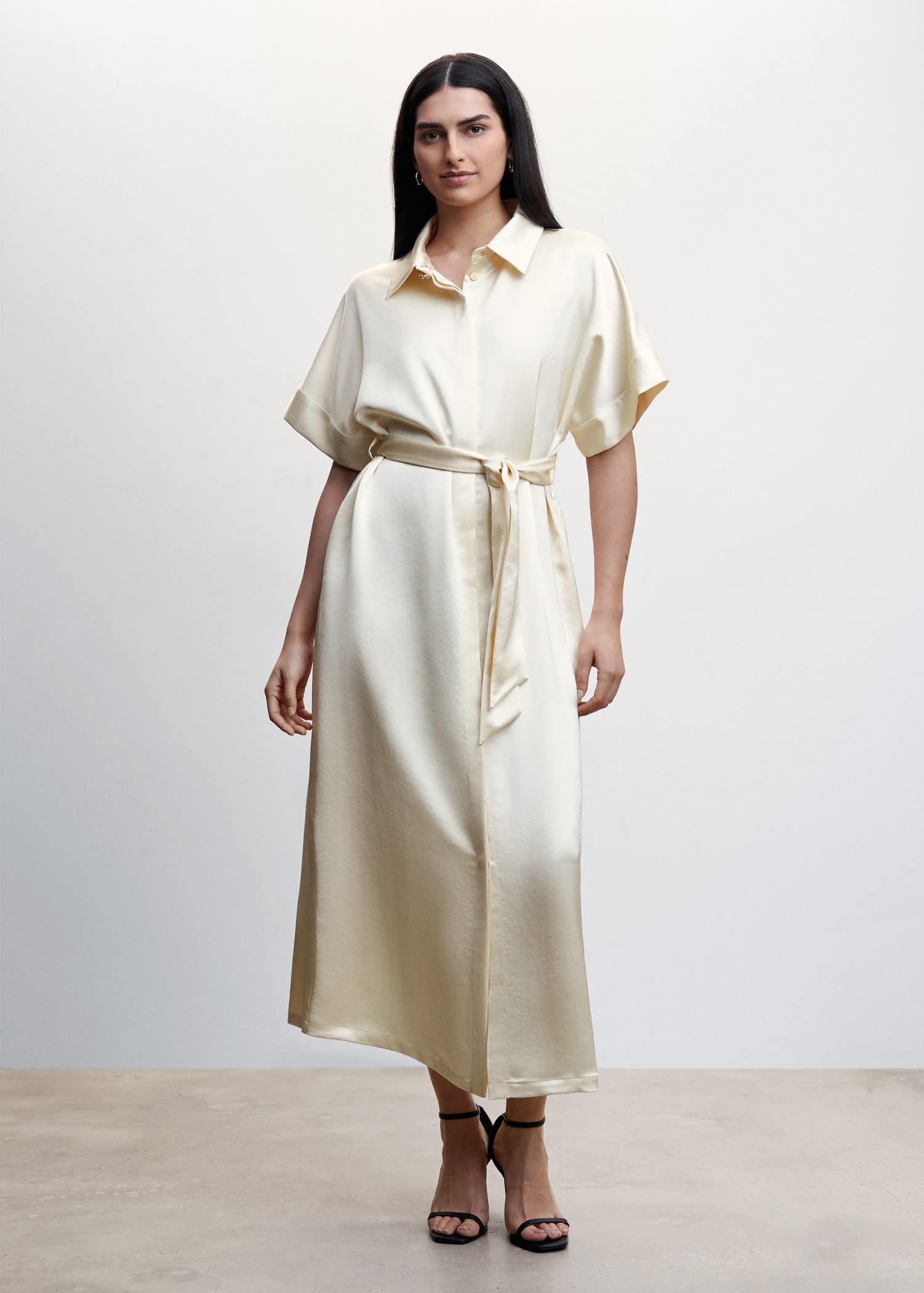 Satin shirt dress - General plane