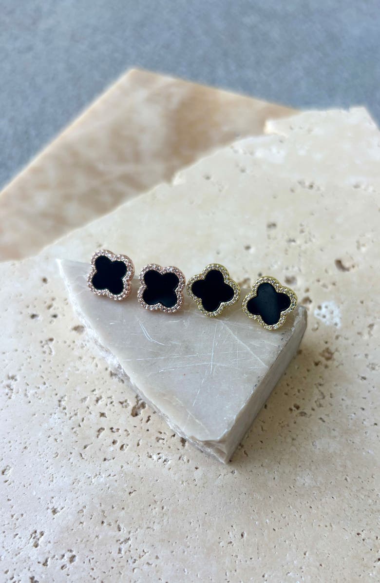 Adornia CZ Clover Stud Earrings