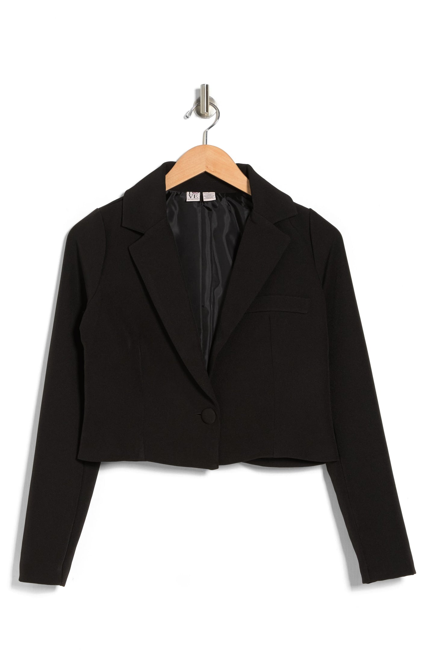 Love By Design Jane Crop Blazer, Alternate, color, BLACK