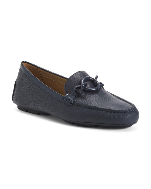 Leather Pose Driving Loafers