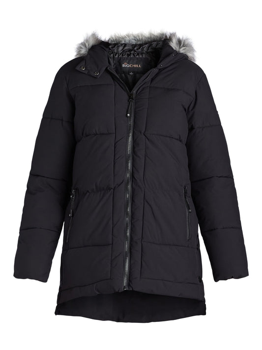 thumbnail image 5 of Big Chill Women's and Women's Plus Wide Quilted Puffer Coat with Faux Fur Trim Hood, Sizes S-3X, 5 of 5