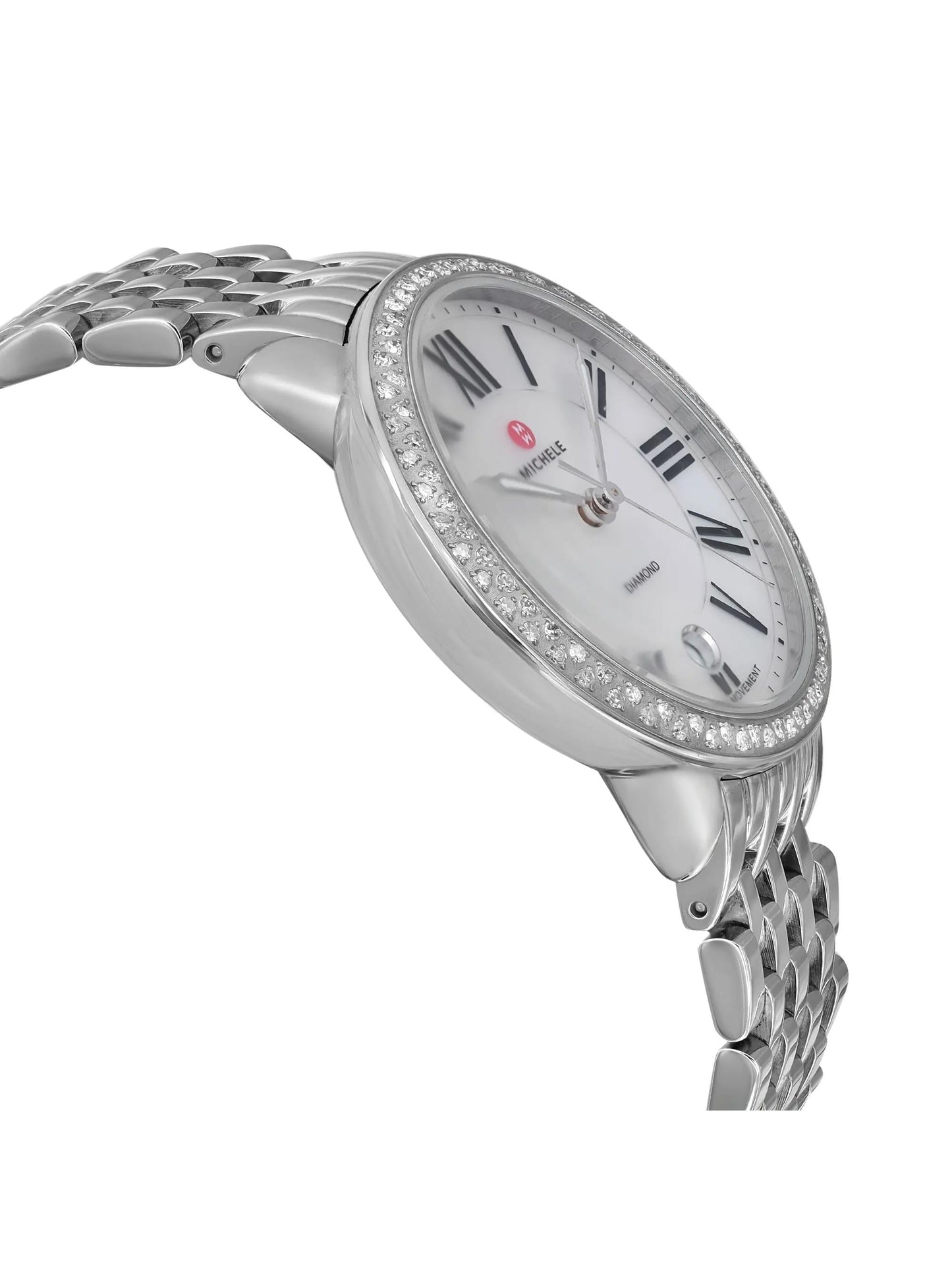 Michele Serein 36mm Steel White MOP Dial Quartz Ladies Watch MW21B01A1025 - image 5 of 8