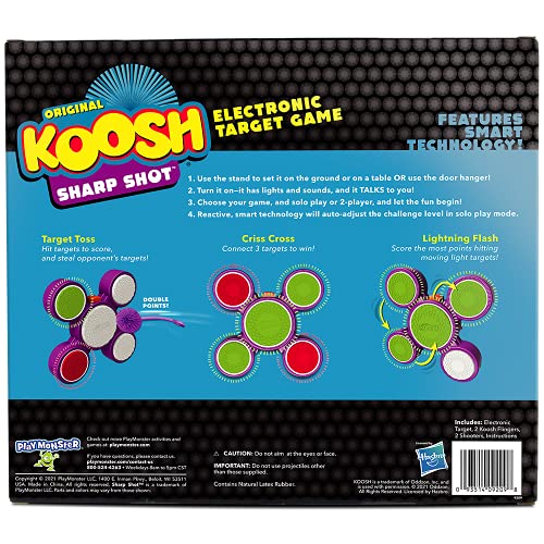 Koosh Sharp Shot — Interactive Target — 3 Games to Play — Play with Friends or Against Target's AI — for Ages 6+