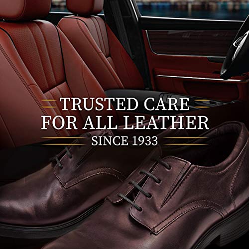 Lexol Leather Conditioner and Leather Cleaner Kit, Use on Car Leather, Furniture, Shoes, Bags, and Accessories, Trusted Leather Care Since 1933, 8 oz Bottles, Includes Two Application Sponges, Black.