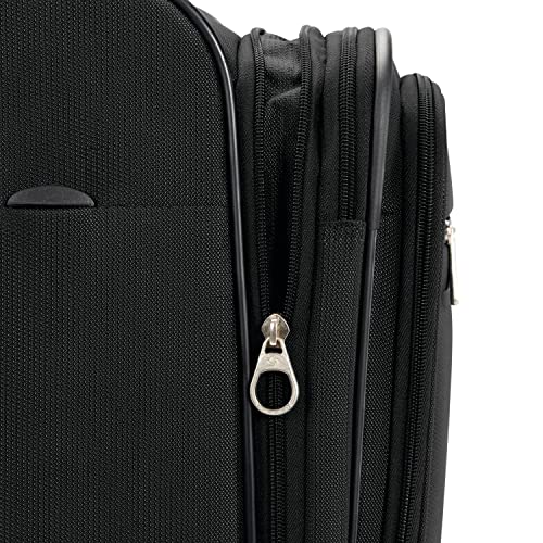 Samsonite Aspire DLX Softside Expandable Luggage with Spinners 2PC SET (Carry-on/Medium), Black, 2PC SET (Carry-on/Medium)