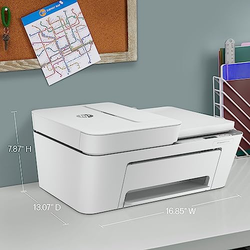 HP DeskJet 4155e Wireless Color Inkjet Printer, Print, scan, copy, Easy setup, Mobile printing, Best-for home, Instant Ink with HP+,white