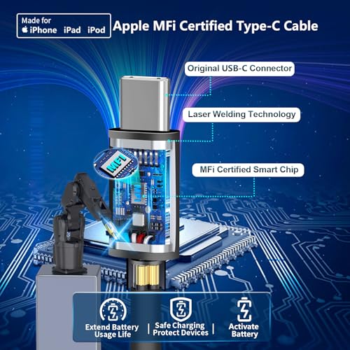Amazon [Apple MFi Certified] iPhone 16 Fast Car Charger, Linocell 90W PD Car Power Cigarette Lighter USB-C Car Carplay Charger + 6FT Coiled Type-C Cable for iPhone 16/16 Pro/16 Plus/16 Pro Max/15/15 Pro/iPad