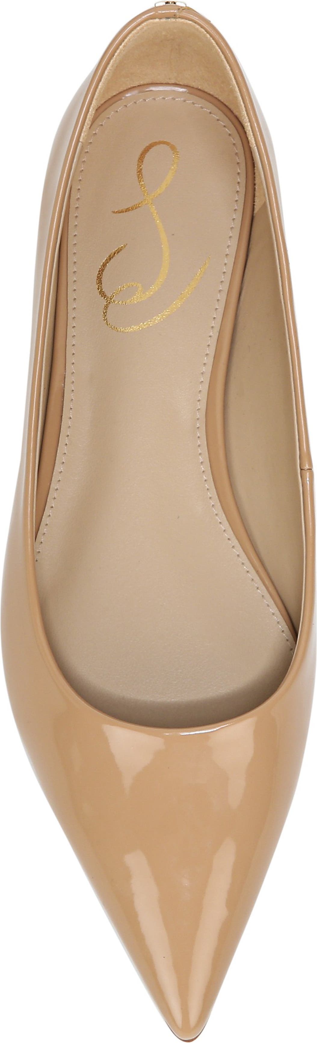 SAM EDELMAN Wanda Pointed Toe Flat - Wide Width Available, Alternate, color, GOLDEN SAND PATENT