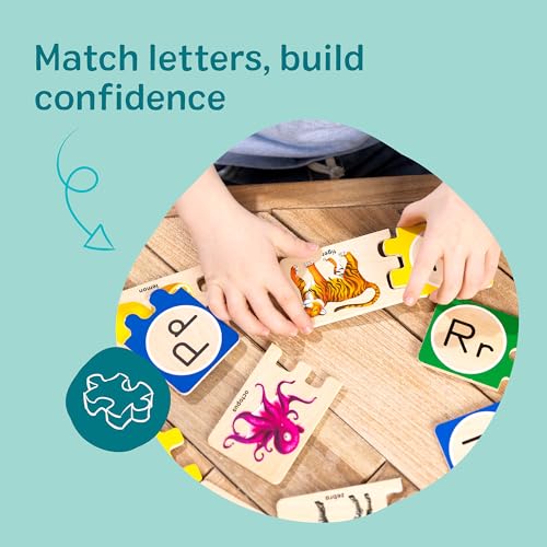 Amazon Melissa & Doug Self-Correcting Alphabet Puzzle (52 pcs) with Toy Storage Box, Wooden ABC Puzzles for Toddlers & Preschoolers, Montessori Learning Toys for Girls & Boys 4+