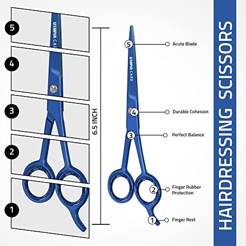 Utopia Care Hair Cutting and Hairdressing Scissors 6.5 Inch, Premium Stainless Steel shears with smooth Razor & Sharp Edge Blades, for Salons, Professional Barbers, Men & Women, Kids, Adults, & Pets