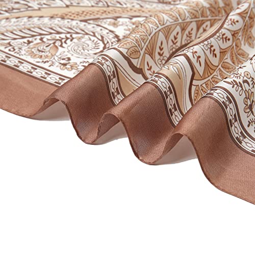 RIIQIICHY Head Scarf Like Silk Satin Hair Scarf for Women Sleeping Square Designer Scarf for Hair Wrapping at Night 27.5 Inch