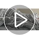 Bedsure Sheets Queen Size Bed Set 7 Pieces, Navy & White Striped Bedding Sets All Season Bed in a Bag, 1 Comforter, 1 Flat Sheet, 1 Fitted Sheet, 2 Pillowcases & 2 Shams