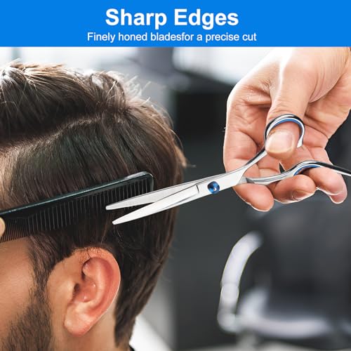 Amazon Hair Cutting Scissors Set, Professional Stainless Cutting Hair Scissors, Barber Hair Cutting Scissors Thinning Shears Sharp Blades Hairdresser Haircut for Women/Men/kids, LFJ1234