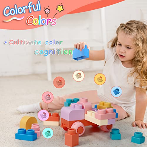 Top STEM Soft Building Block Sets for Kids Aged 18 months to 6 years old, preschool.Large Construction Block Toys for Toddler to Improve Imagination、Creativity、Hands-on Ability