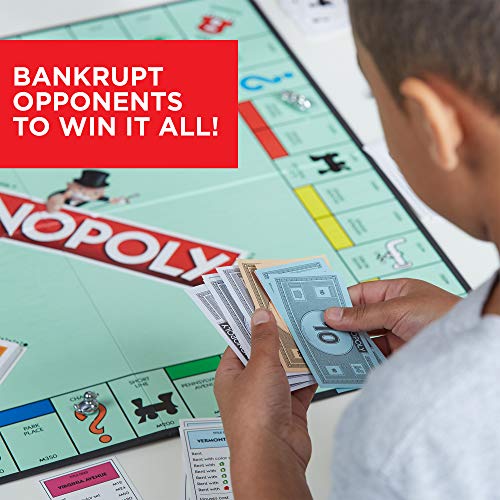 Clip coupon Monopoly Game, Family Board Games for 2 to 6 Players & Kids Ages 8 and Up, Includes 8 Tokens (Token Vote Edition)